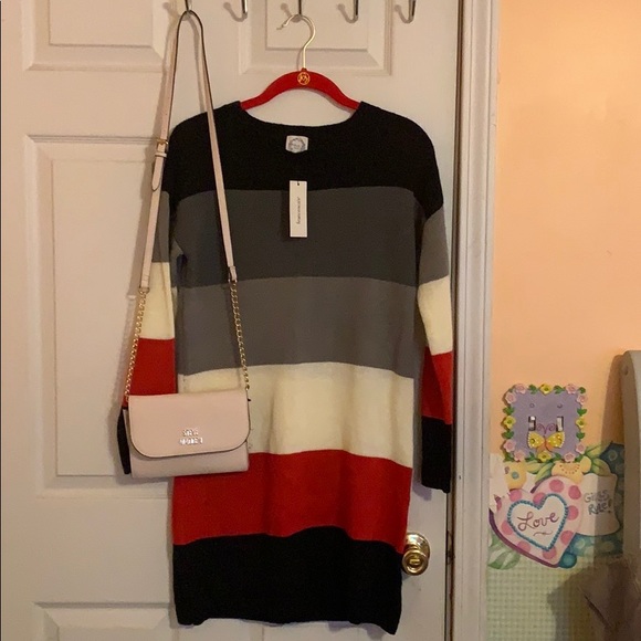 Francesca's Collections Sweaters - NWT FRANCESCA’S STRIPED SWEATER DRESS